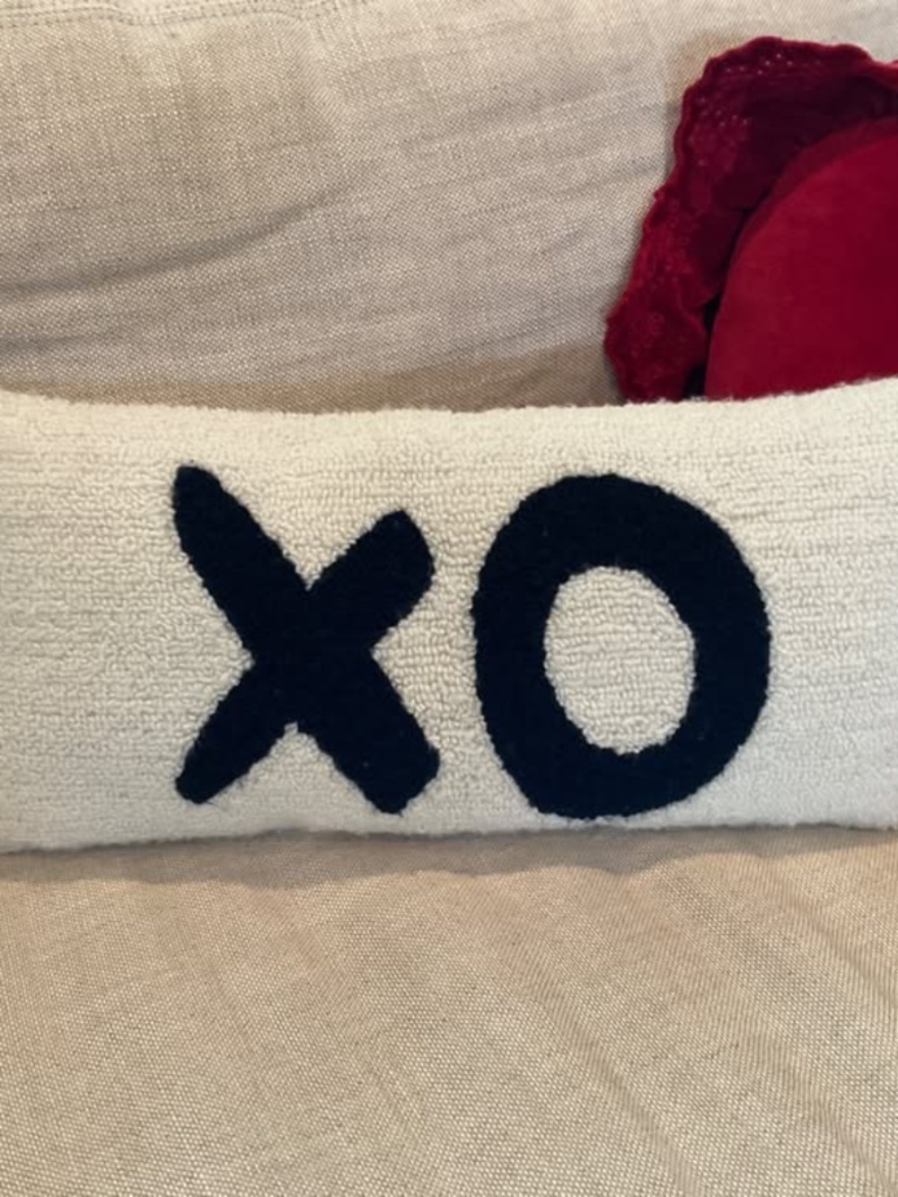 Emily & Meritt Pottery Barn Kids XO Hooked Accent Pillow